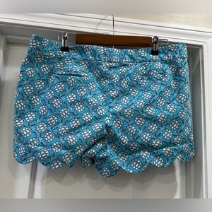 Crown & Ivy Sea Turtle Scalloped Shorts Size 16